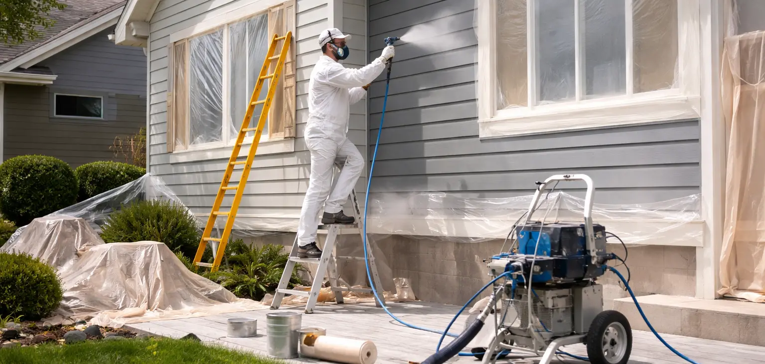 How to Spray Paint House Exterior?